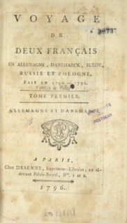 Page de garde de garde Voyage de deux franais